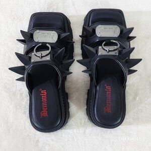 Demonia Cult - Wrath-03 Open Toe Slide Sandals